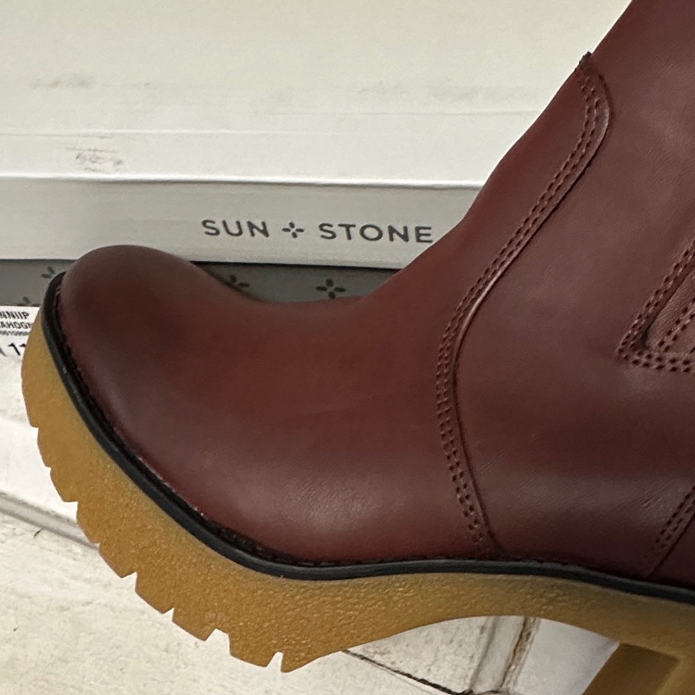 Sun + Stone Women's Mahogany Heeled Boots - Picture 6 of 6